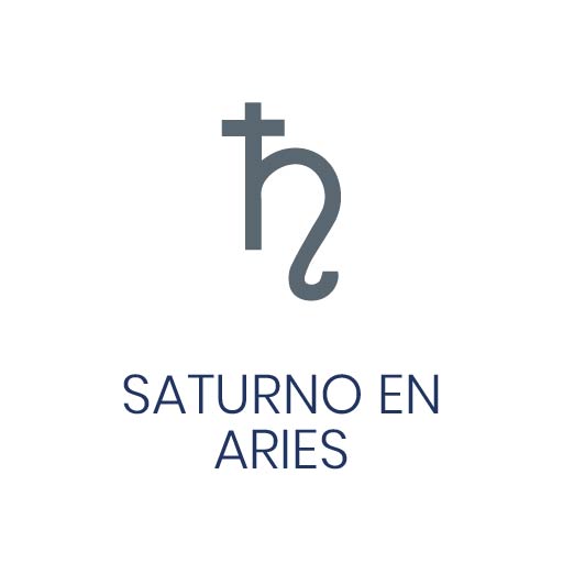 Símbolo astrológico de Saturno en Aries para Vivir en Astrológico.