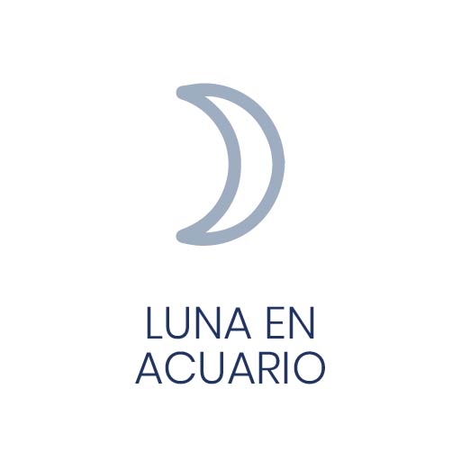 Símbolo astrológico de la Luna en Acuario para Vivir en Astrológico.