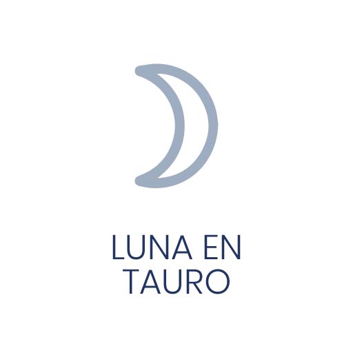 Símbolo astrológico de la Luna en Tauro para Vivir en Astrológico.