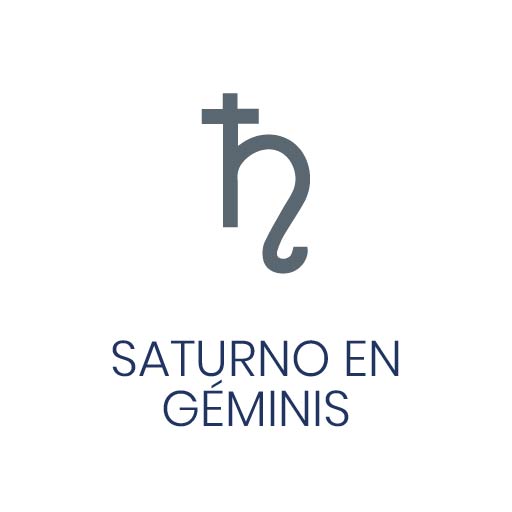 Símbolo astrológico de Saturno en Géminis para Vivir en Astrológico.