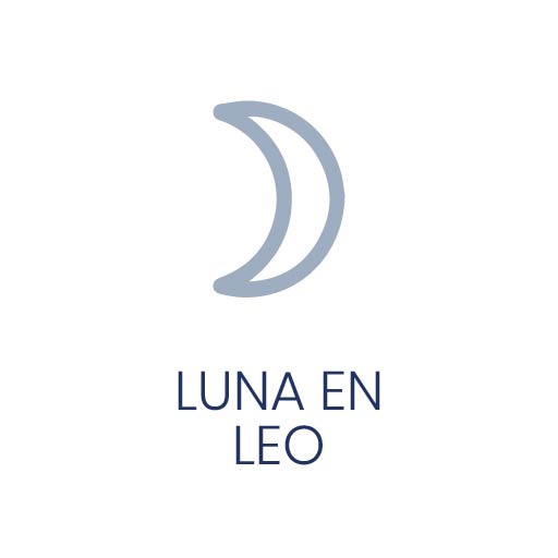 Símbolo astrológico de la Luna en Leo para Vivir en Astrológico.