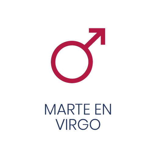 Símbolo astrológico de Marte en Virgo para Vivir en Astrológico.