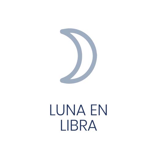 Símbolo astrológico de la Luna en Libra para Vivir en Astrológico.