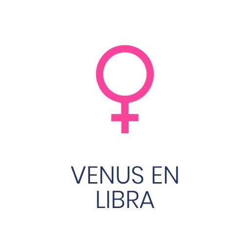 Símbolo astrológico de Venus en Libra para Vivir en Astrológico.