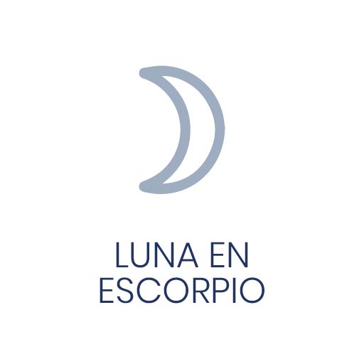 Símbolo astrológico de la Luna en Escorpio para Vivir en Astrológico.