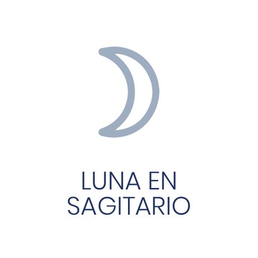 Símbolo astrológico de la Luna en Sagitario para Vivir en Astrológico.