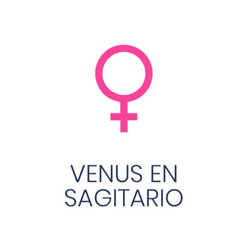 Símbolo astrológico de Venus en Sagitario para Vivir en Astrológico.