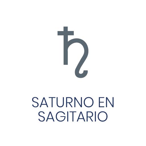 Símbolo astrológico de Saturno en Sagitario para Vivir en Astrológico.