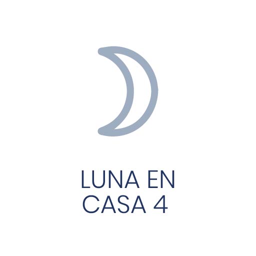 Símbolo astrológico de la Luna en Casa 4 para Vivir en Astrológico.