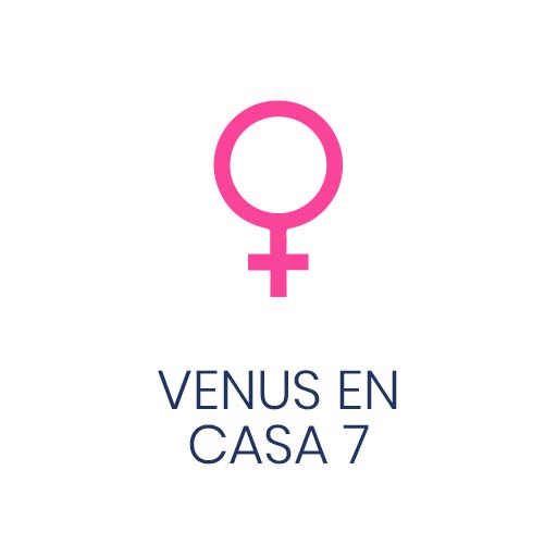 Símbolo astrológico de Venus en Casa 7 para Vivir en Astrológico.