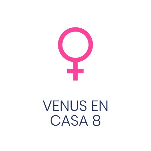 Símbolo astrológico de Venus en Casa 8 para Vivir en Astrológico.