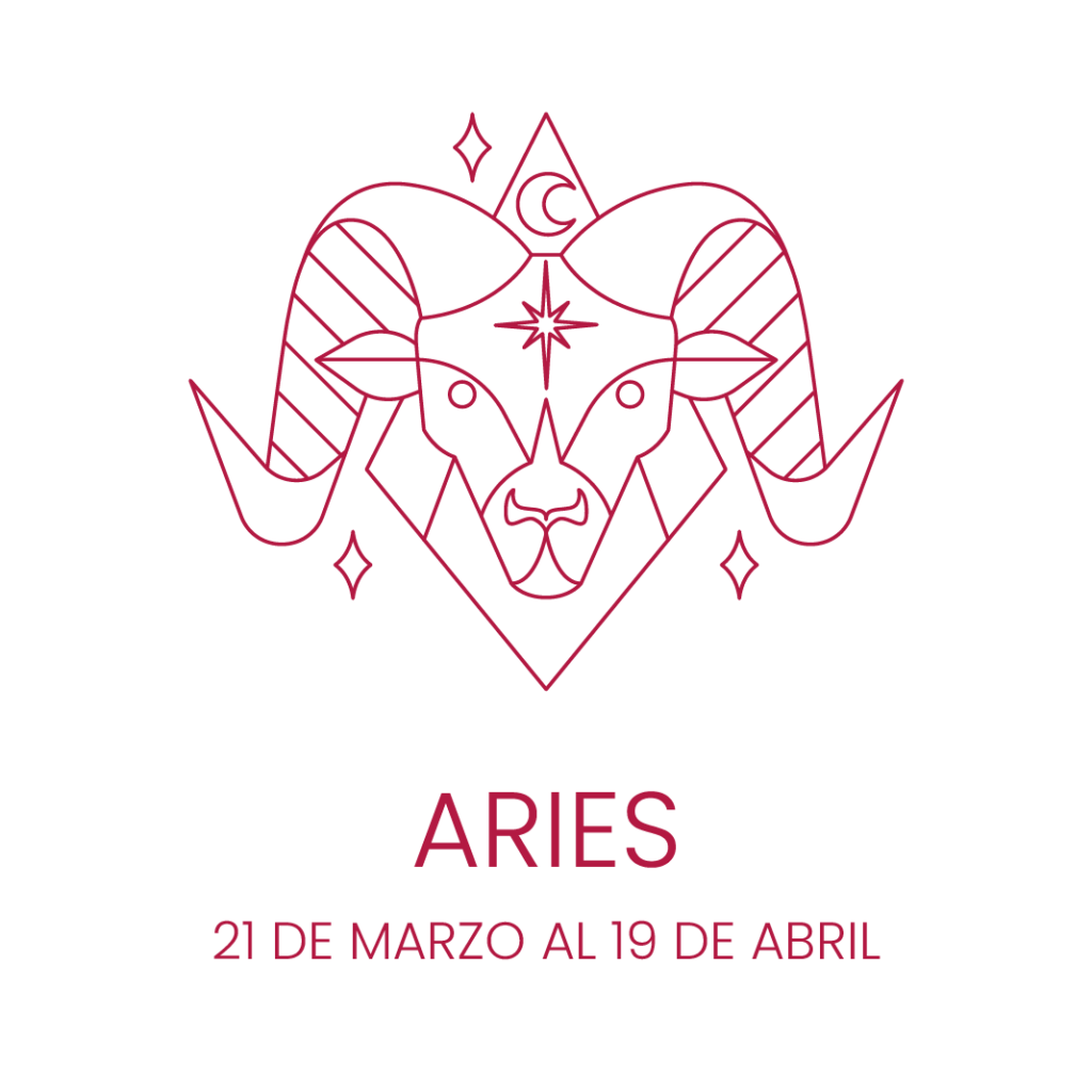 Ilustración de un carnero para simbolizar el signo de Aries.