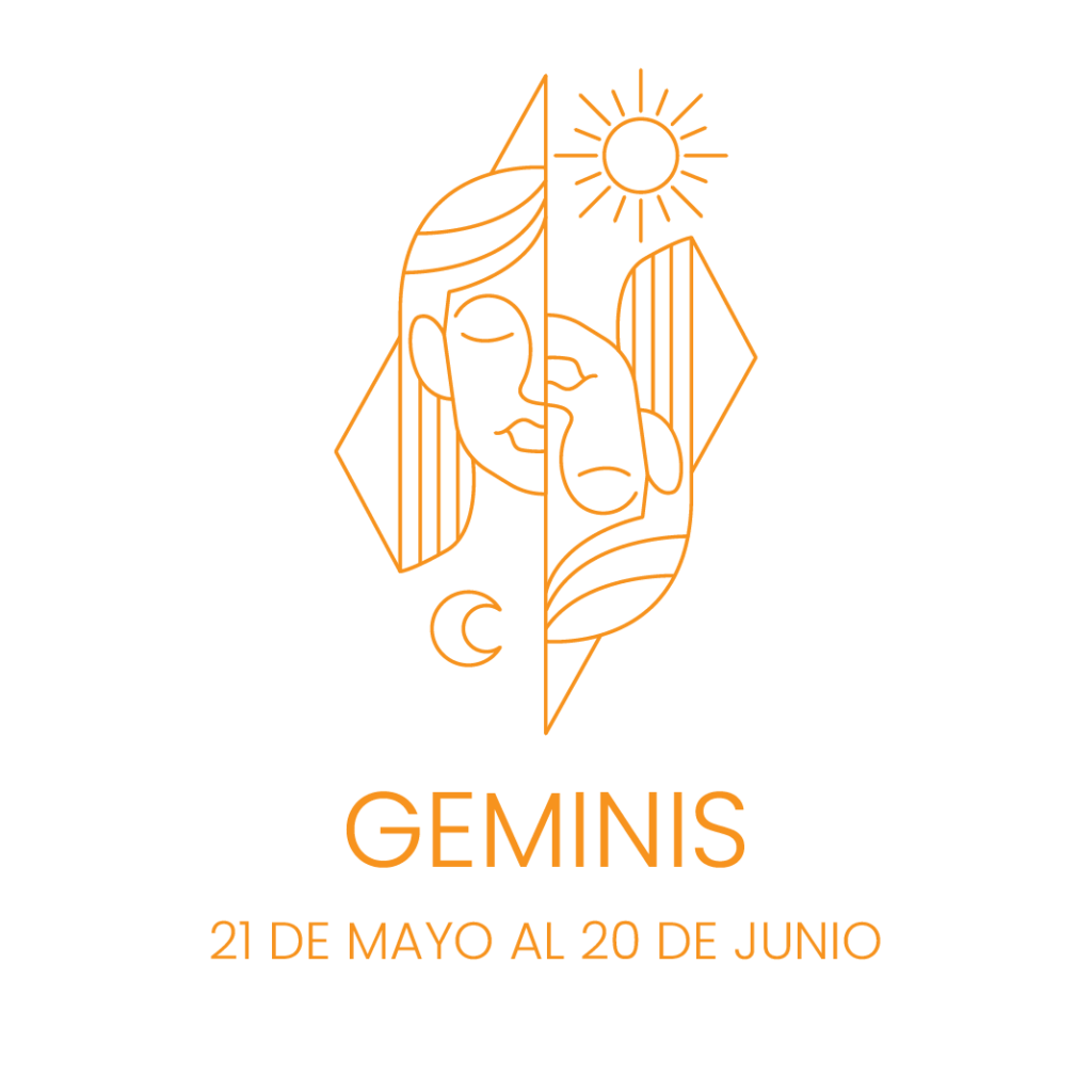 Imagen de dos medias caras para simbolizar el signo de Géminis.