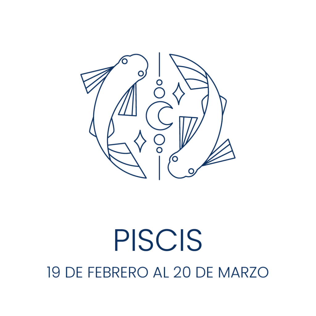 Ilustración de dos peces para simbolizar el signo de Piscis