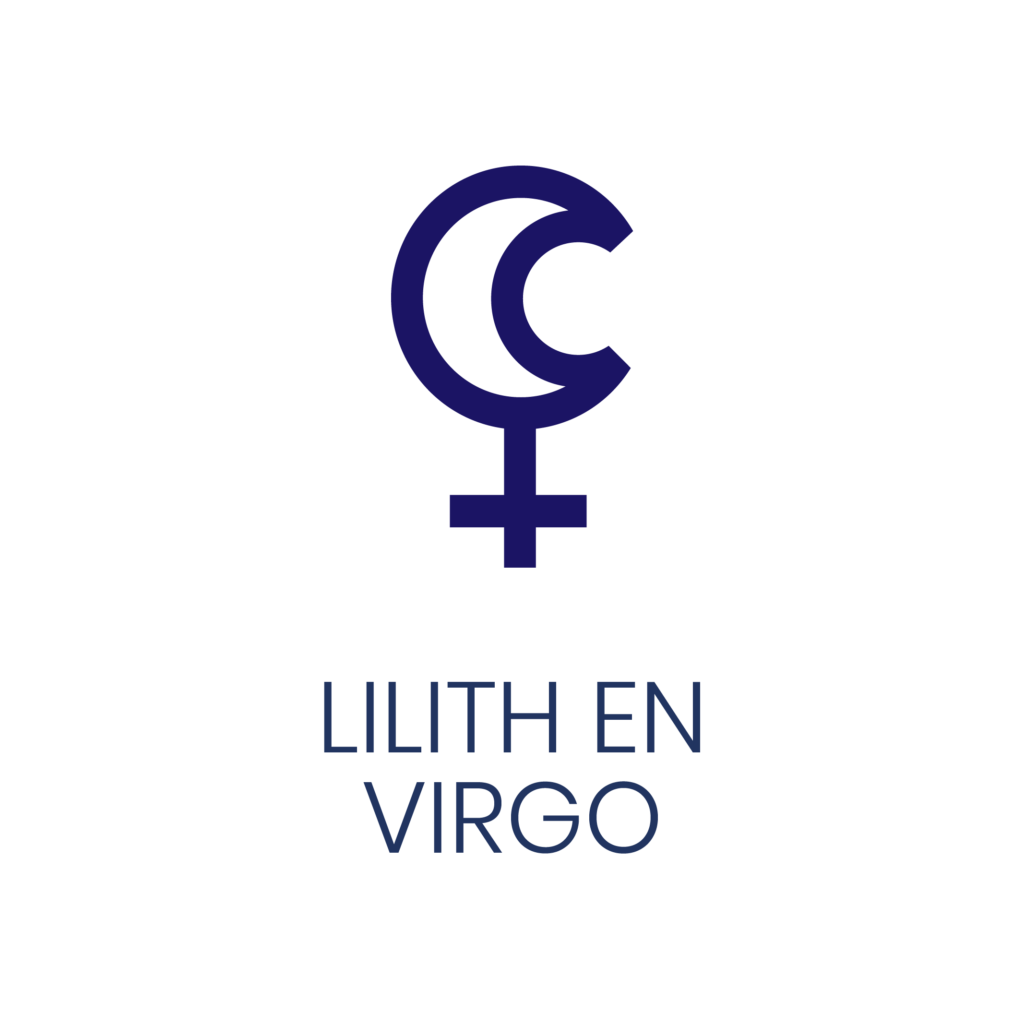 Logo de Lilith en Virgo para un artículo de Vivir En Astrológico.