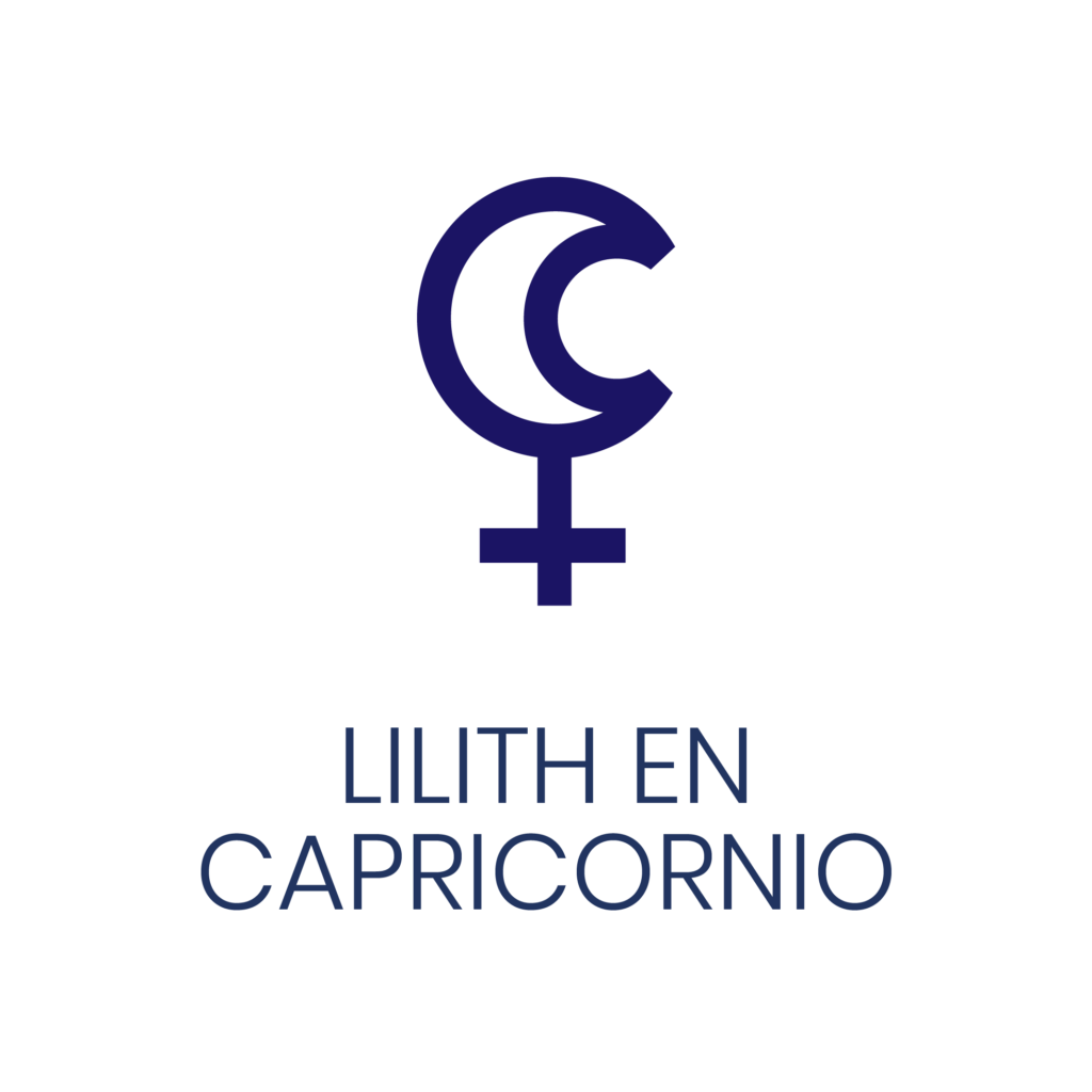 Logo de Lilith en Capricornio para un artículo de Vivir En Astrológico.