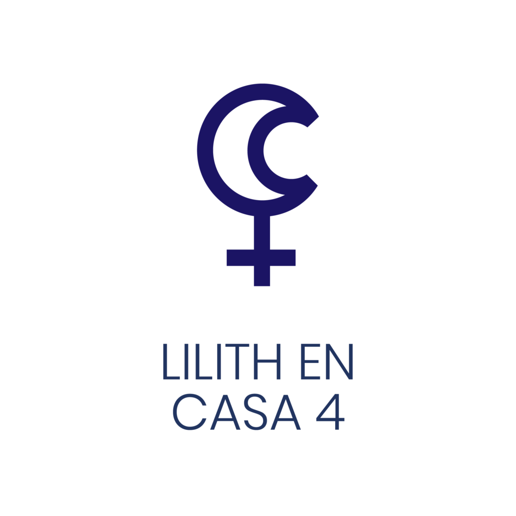 Logo de Lilith en Casa 4 para un artículo de Vivir En Astrológico.