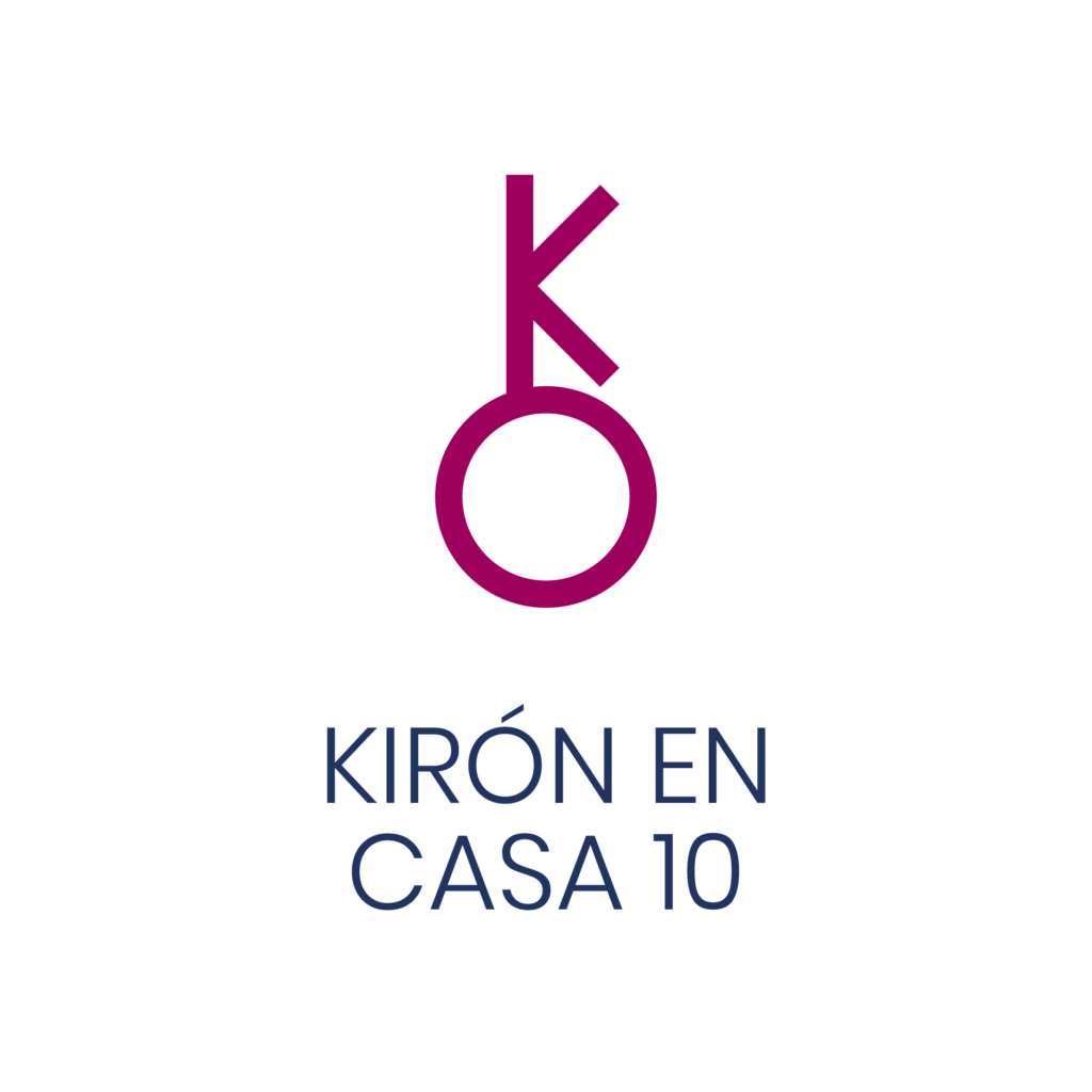 Logo de Quirón en Casa 10 para un artículo de Vivir En Astrológico.