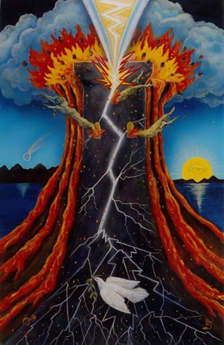 Imagen del arcano La Torre para un artículo de Vivir En Astrológico.