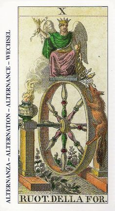 Imagen del arcano del tarot la rueda de la fortuna para un artículo de Vivir En Astrológico.